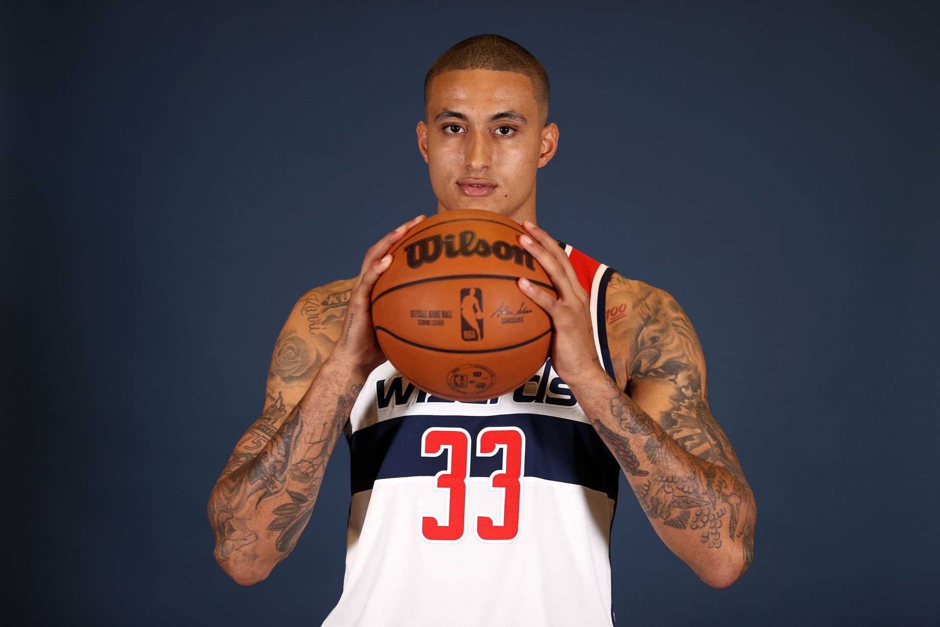 Kyle Kuzma during Washington Wizards Media Day