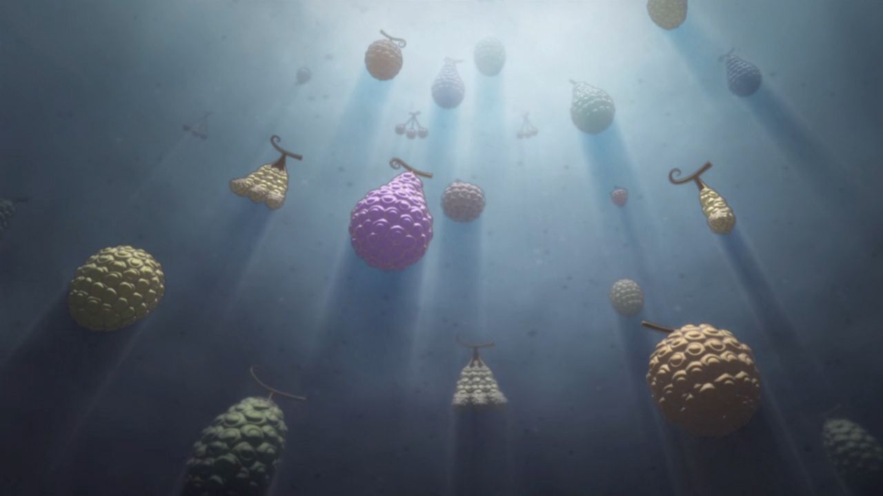 Various Devil Fruits, the source of the main power system in One Piece. (Image via Toei Animation)