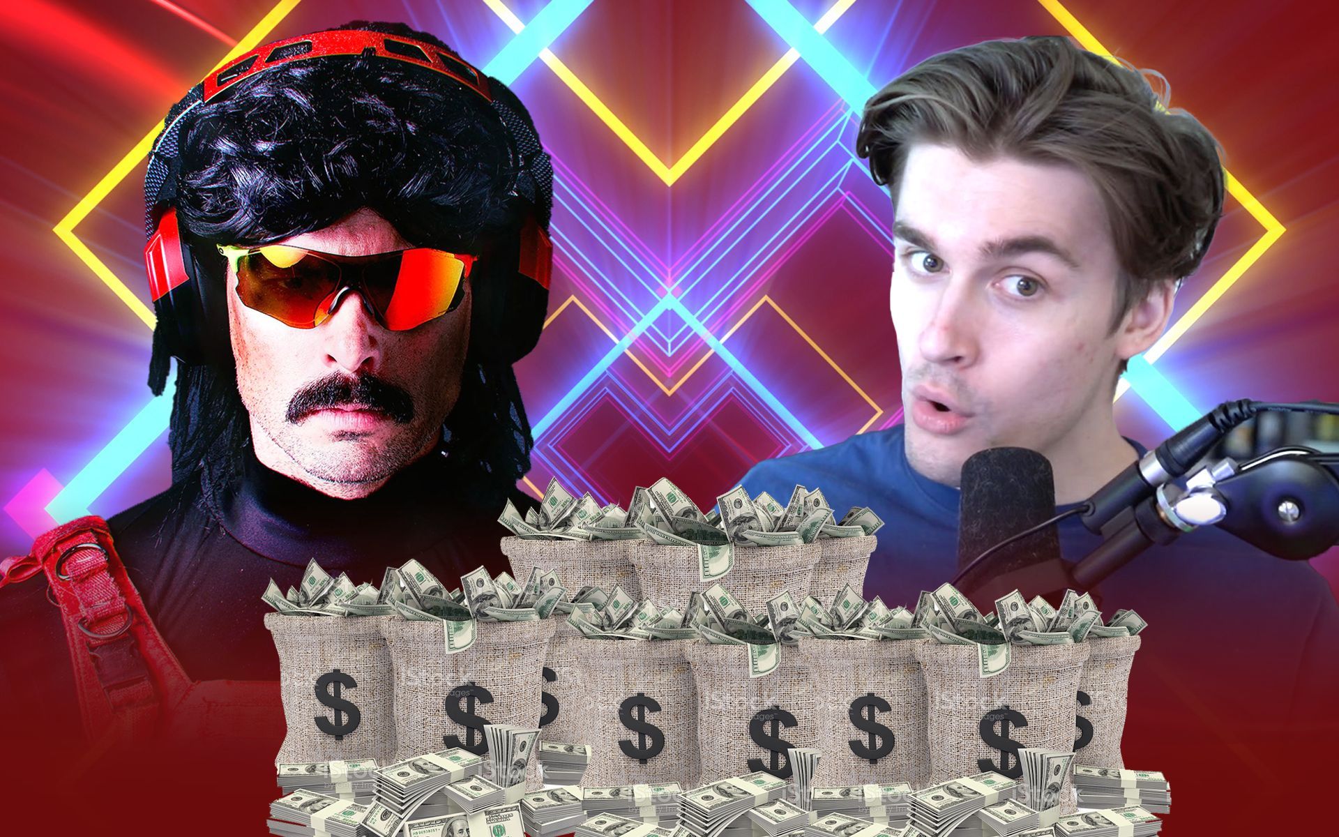 Ludwig challenges Dr DisRespect for a 1v1 matchup with $1 million on the line (Image via Sportskeeda)