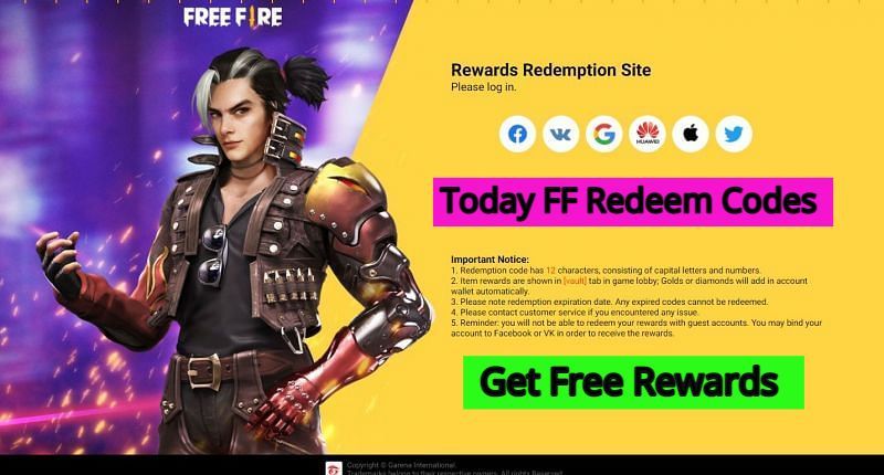 Free Fire में भारतीय खिलाड़ियों के लिए आज का रिडीम कोड (Image Via Free Fire)