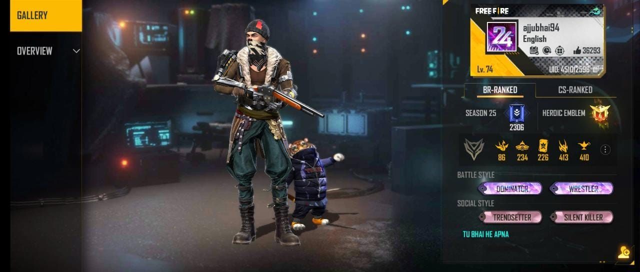 AjjuBhai प्रोफाइल (Image Credit : Garena)