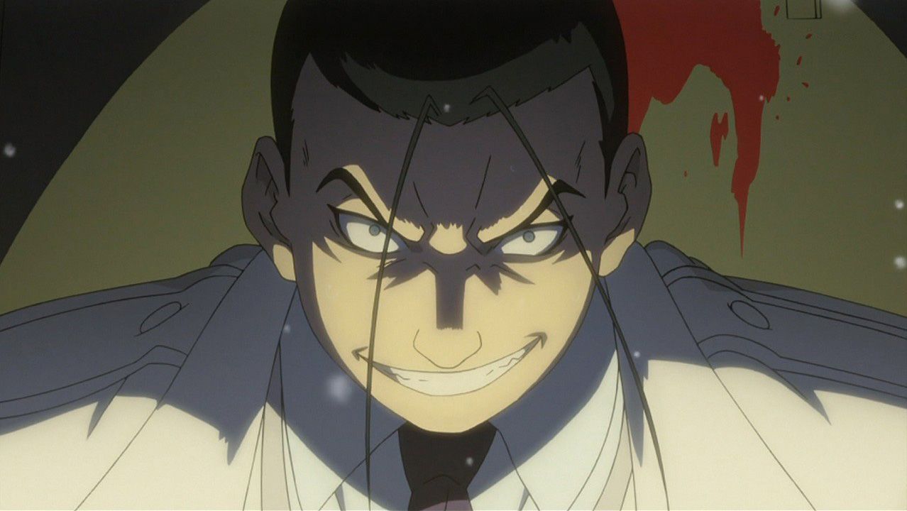 Solf J. Kimblee as seen in Fullmetal Alchemist: Brotherhood (Image via Bones)