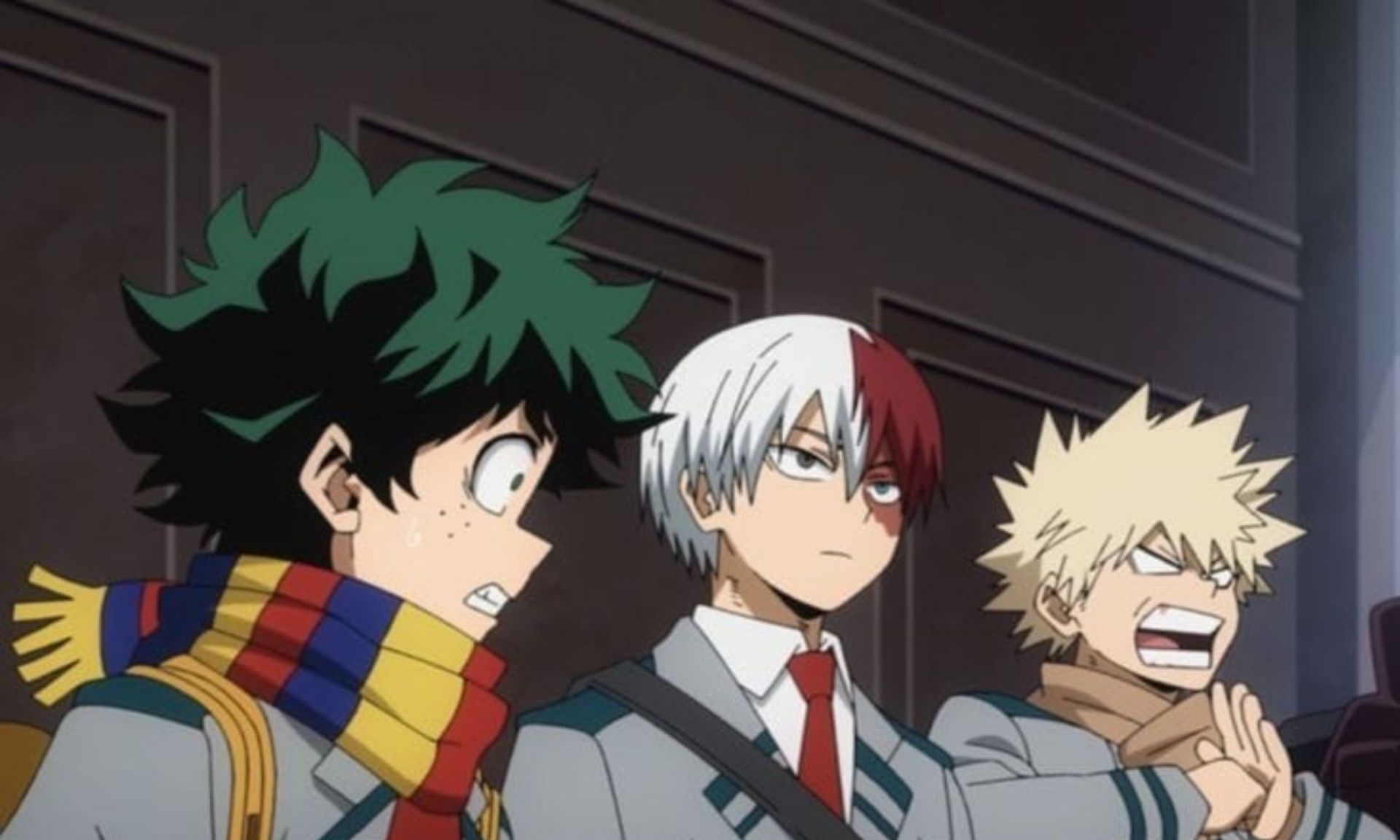 Hagakure may or may not be in this photo, depending on her invisibility (Image via Studio Bones)
