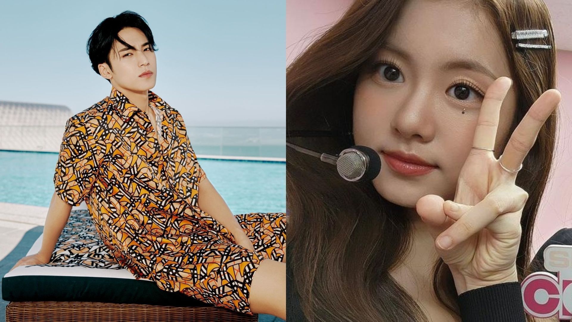 Mingyu and Garam (Images via @min9yu_k/Instagram and @kimgarampics/Twitter)