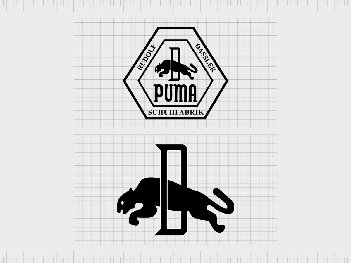 Original Puma logo featured a capital &quot;D&quot; (Image via Puma Catchup)
