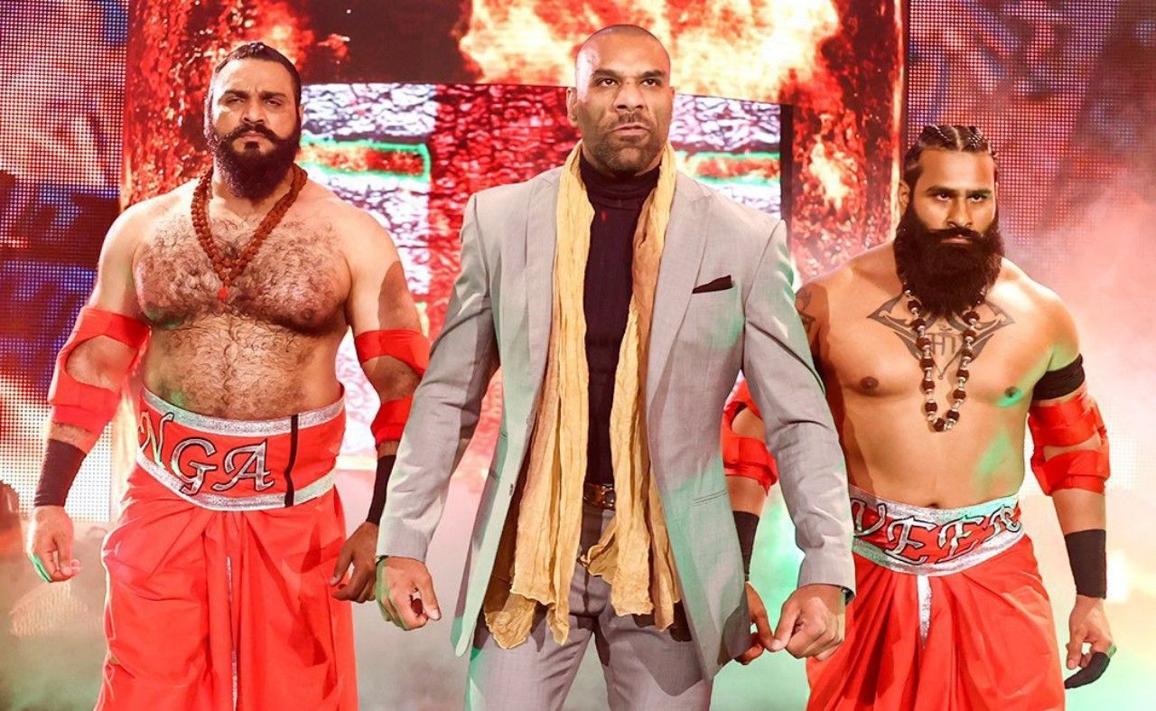 भारतीय WWE सुपरस्टार्स सांगा, जिंदर महल और वीर महान 