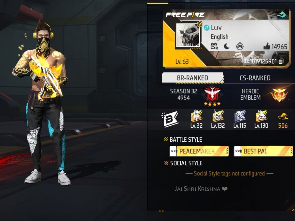 Luv Gamer की प्रोफाइल (Image via Garena)
