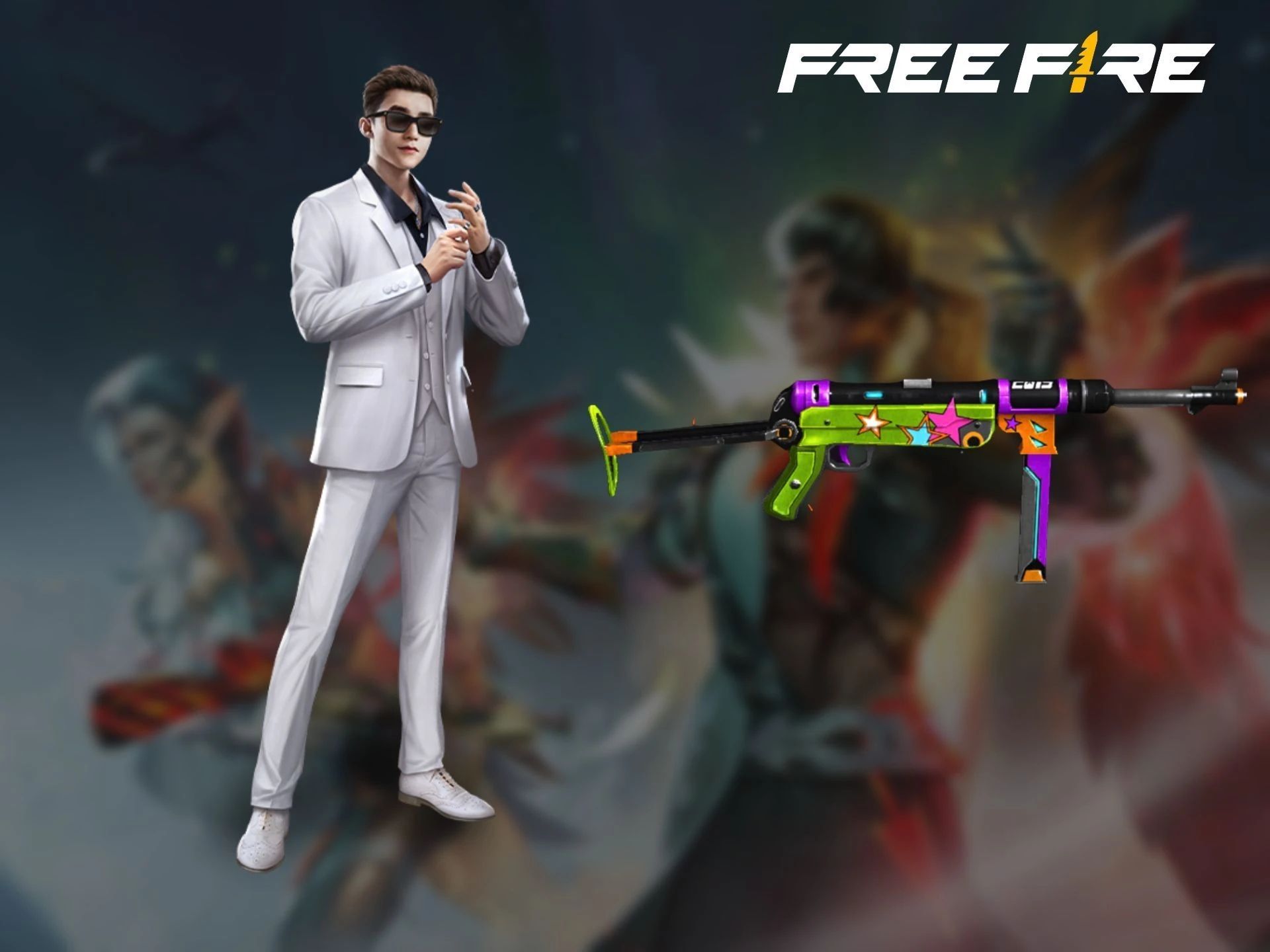 मुफ्त में पाएं कैरेक्टर्स और गन स्किन (Image via Garena)