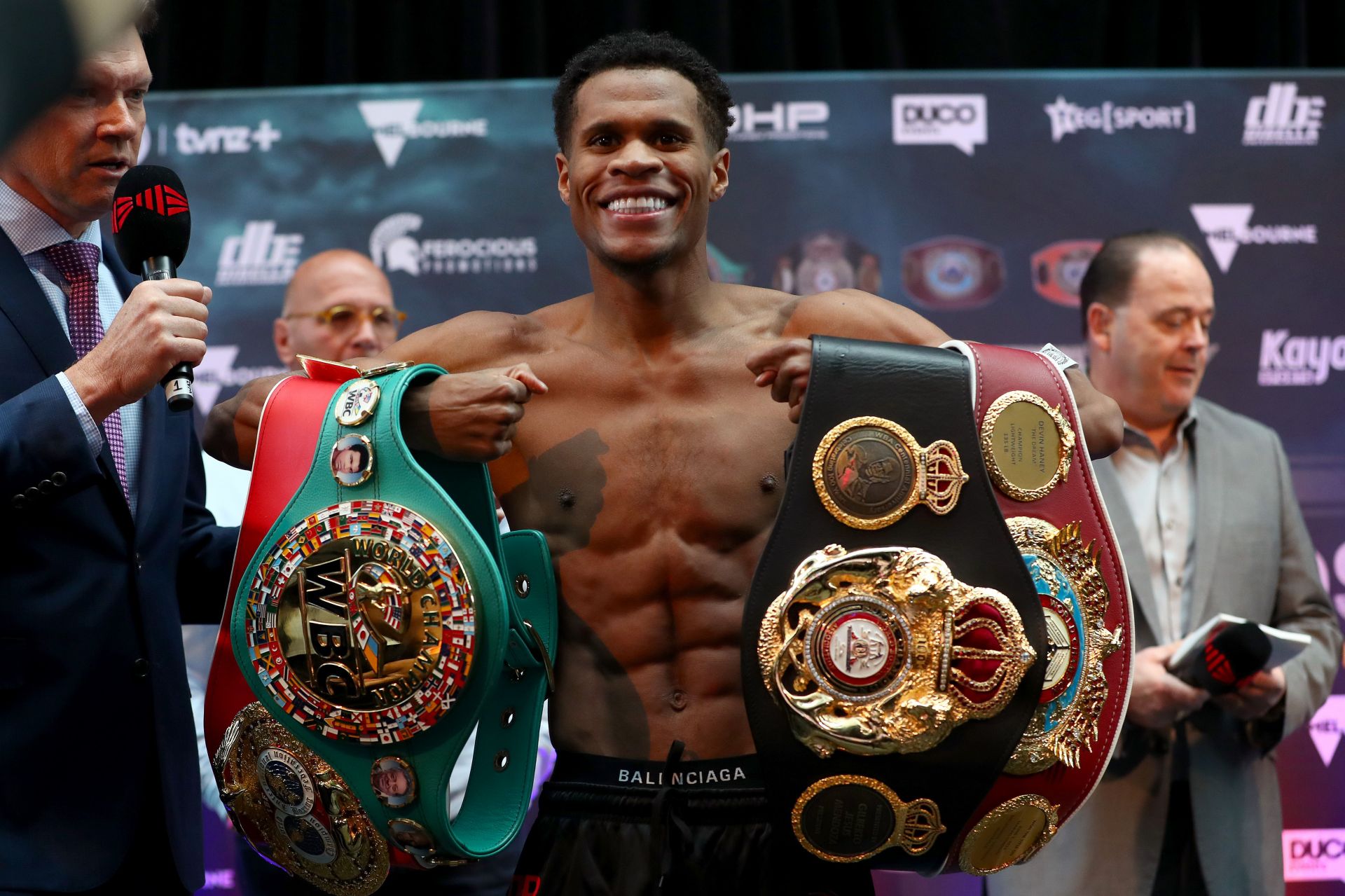 George Kambosos Jr v Devin Haney - Weigh-in
