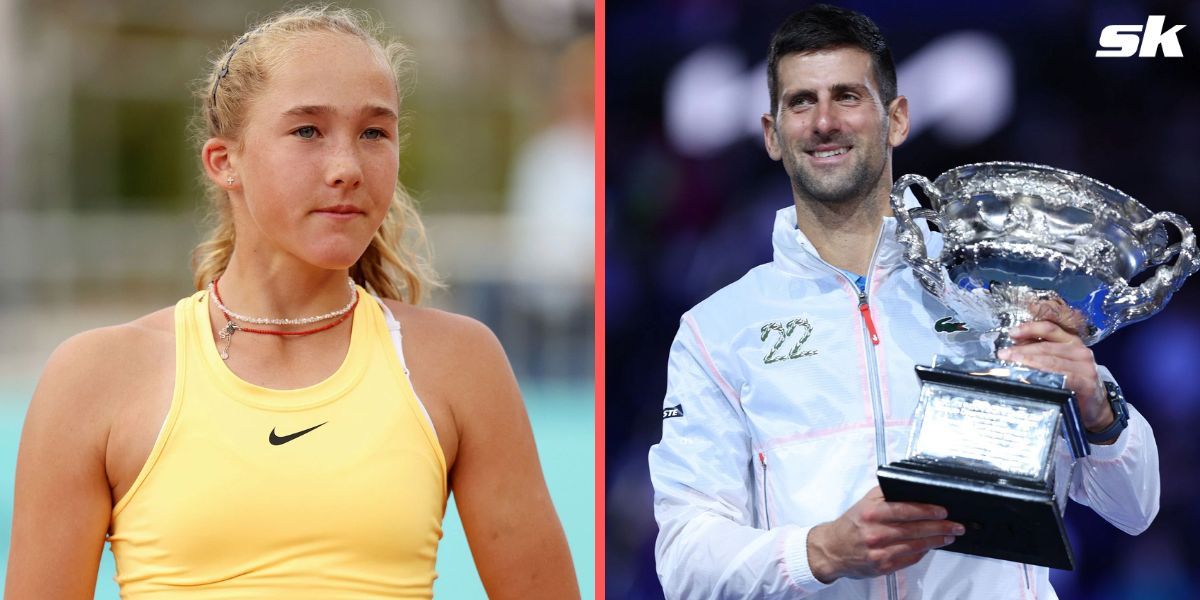 Mirra Andreeva Novak Djokovic Grand Slam French Open