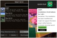 Any recently played world will be displayed on the Minecraft launcher (Image via Sportskeeda)