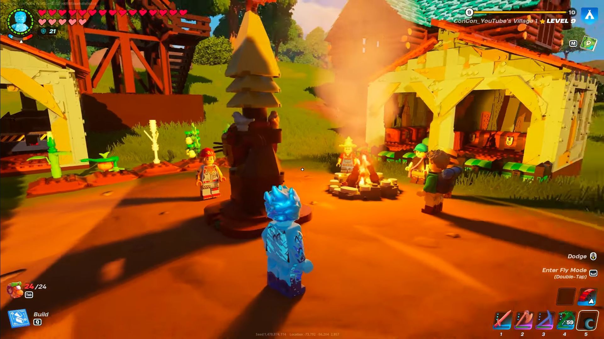 Upgrading Village in LEGO Fortnite