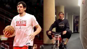 Watch: 7'3" Boban Marjanovic makes a minibike look extra tiny as he cruises around Rockets facility