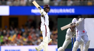 [Watch] Kavem Hodge hilariously deflects Nathan Lyon’s delivery with abdomen guard in AUS vs WI 2nd Test