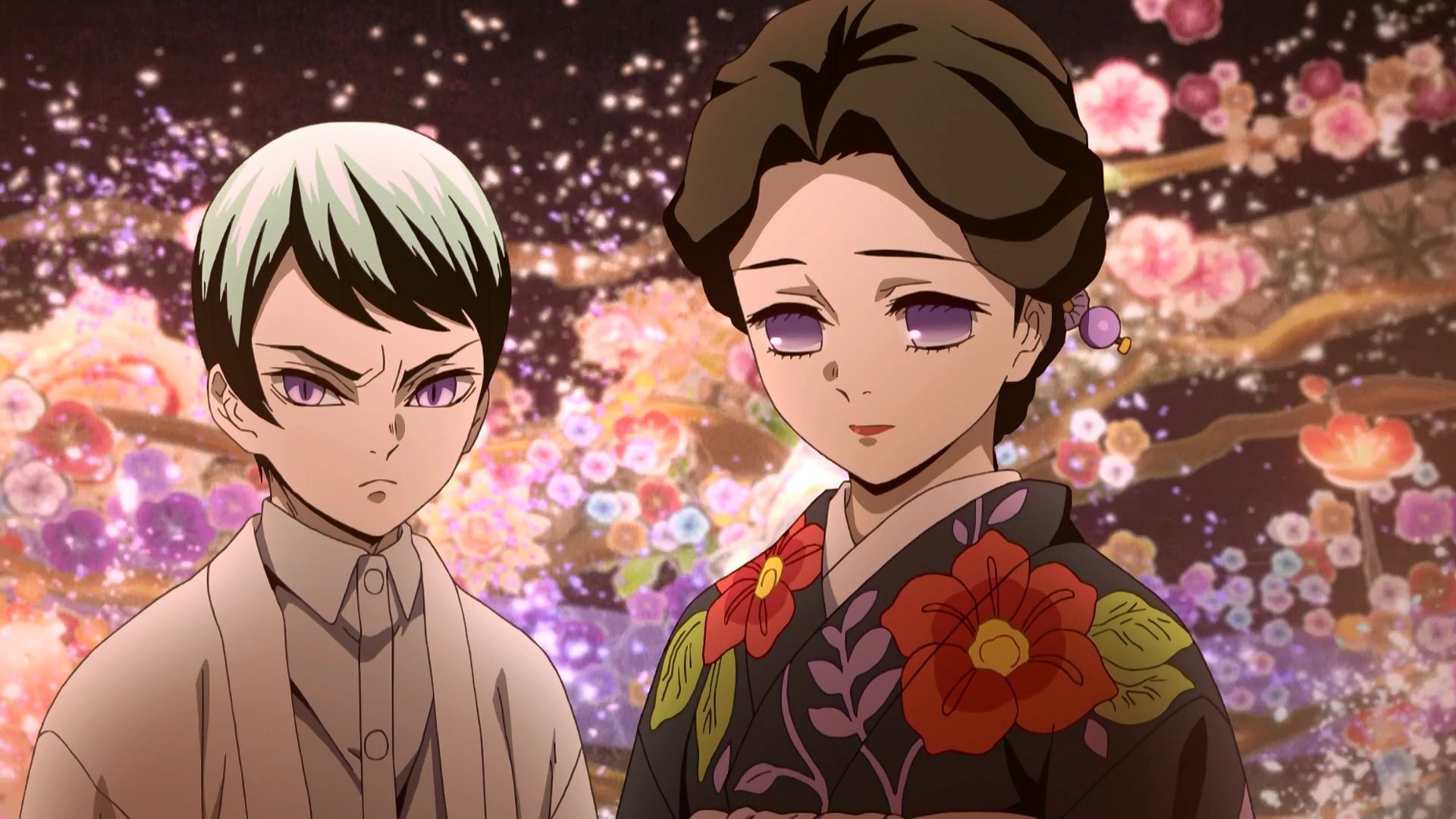 Tamayo and Yushiro in Demon Slayer season 1 (Image via Ufotable)