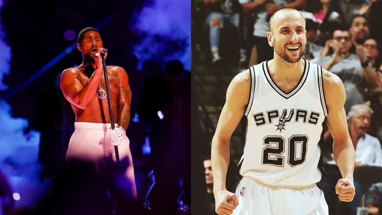 Manu Ginobli reacts to Usher