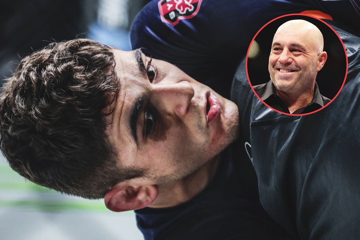 Mikey Musumeci and Joe Rogan (circle inset).
