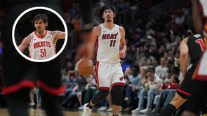 Jaime Jaquez Jr. and girlfriend Dominique Ruotolo take on Boban Marjanovic and his partner in pickleball duel