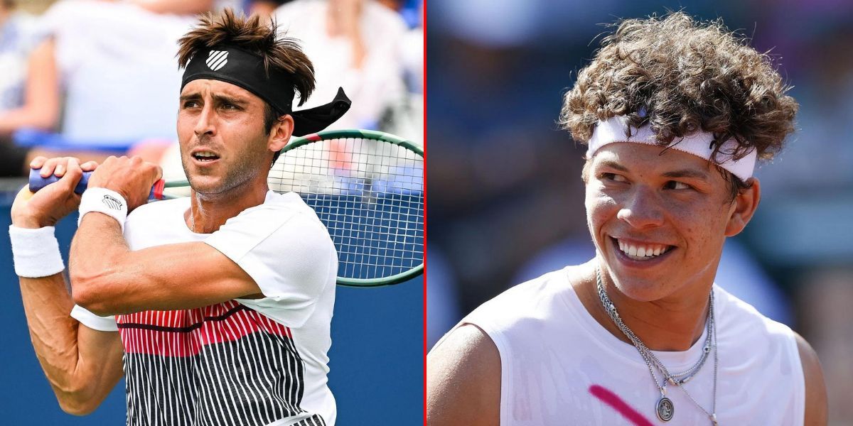 Tomas Martin Etcheverry (L) and Ben Shelton (R). (Images via GETTY)