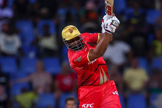 [Watch] Kieron Pollard smashes a one-handed six off Mohammad Amir in ABF vs TKR CPL 2024 clash