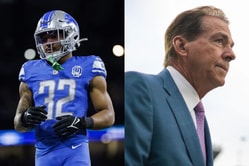 Detroit Lions safety Brian Branch reveals how Nick Saban "snuck a punch in" during a heated practice brawl at Alabama