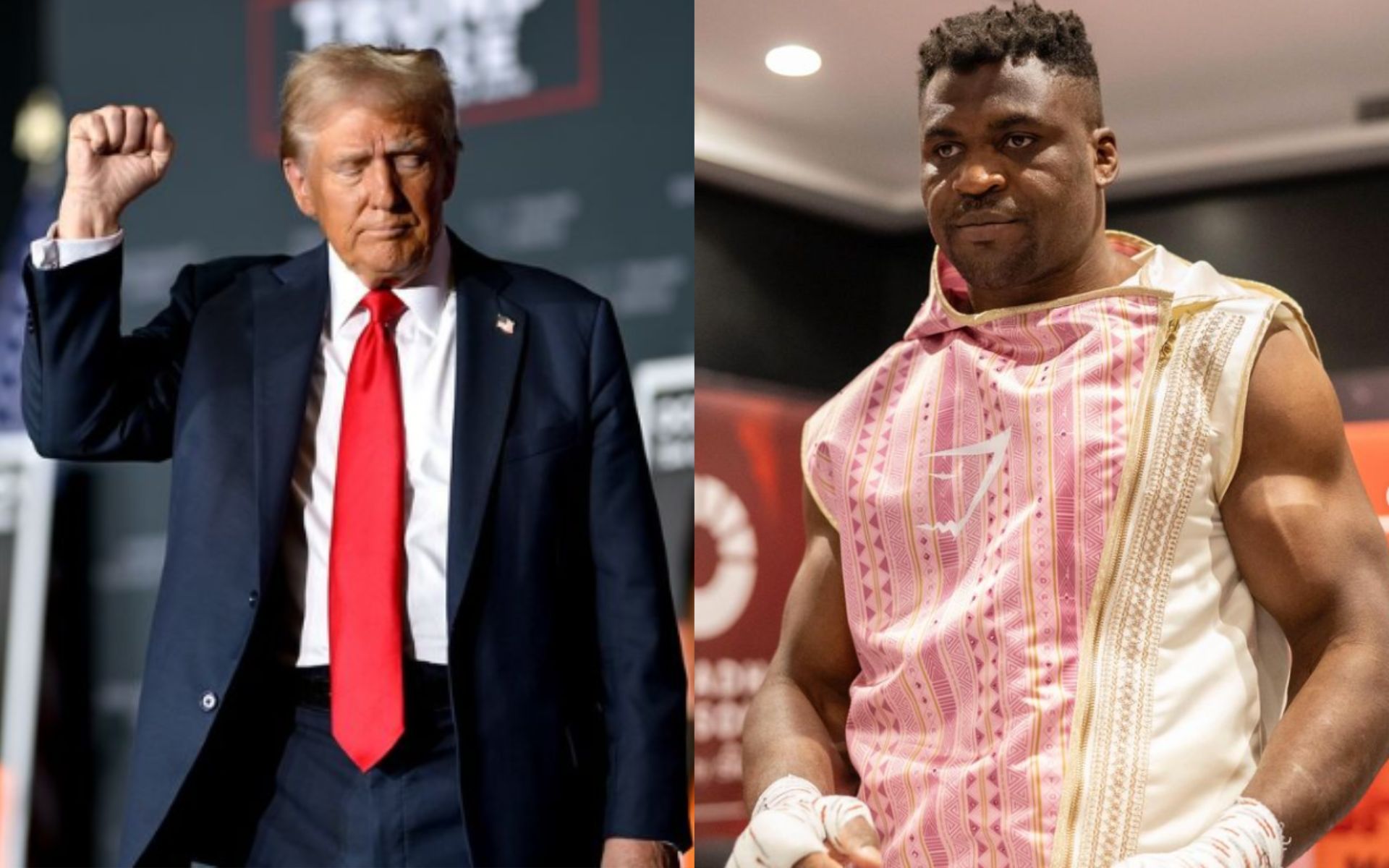 Francis Ngannou reacts to Donald Trump