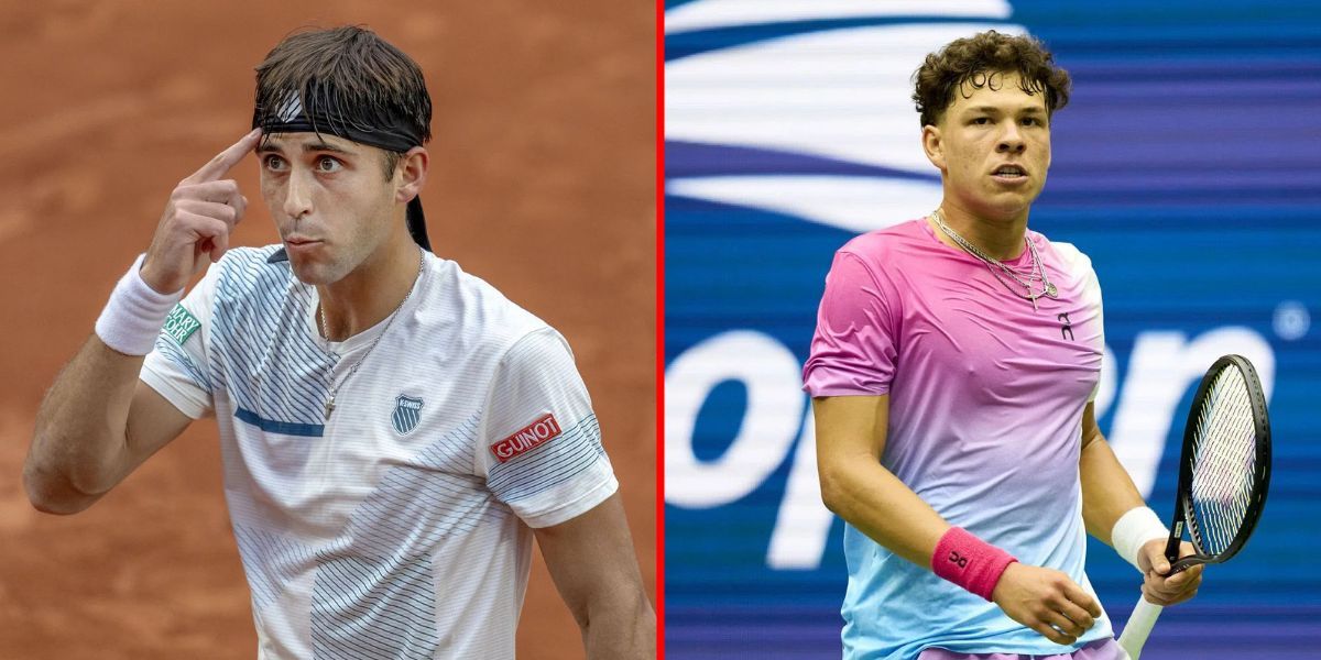 Tomas Martin Etcheverry (L) and Ben Shelton (R). (Images via Getty)