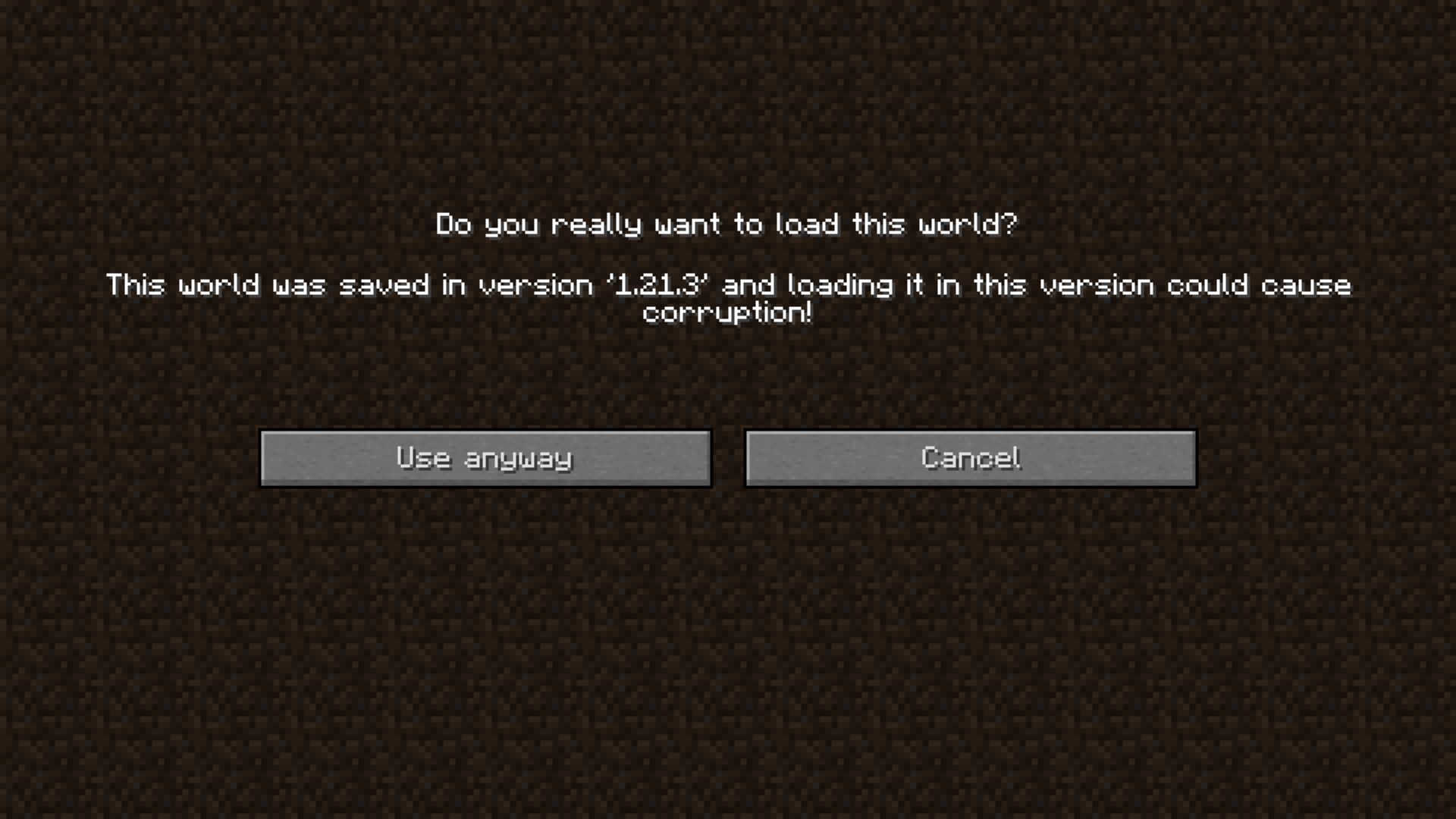 Ignore the warnings and proceed with the conversion (Image via Mojang Studios)
