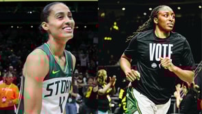 Eagle-eyed WNBA fans react as controversy-ridden Storm duo Jewell Loyd, Skylar Diggins-Smith sit far apart at UConn-Notre Dame showdown