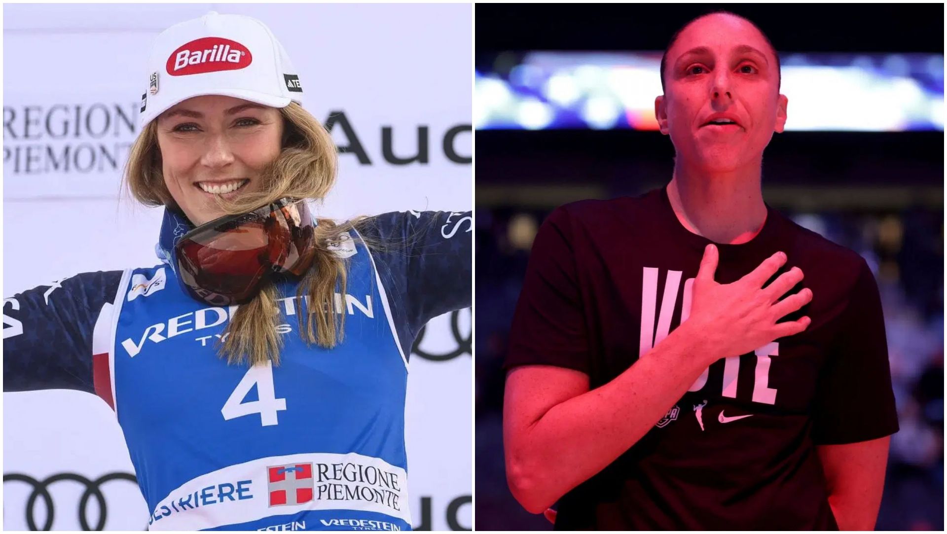 Mikaela Shiffrin and Diana Taurasi