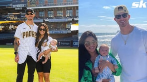 Josh Hader's wife Maria drops 4-word reaction as son Lucas takes a stroll in breezy white shirt & chinos