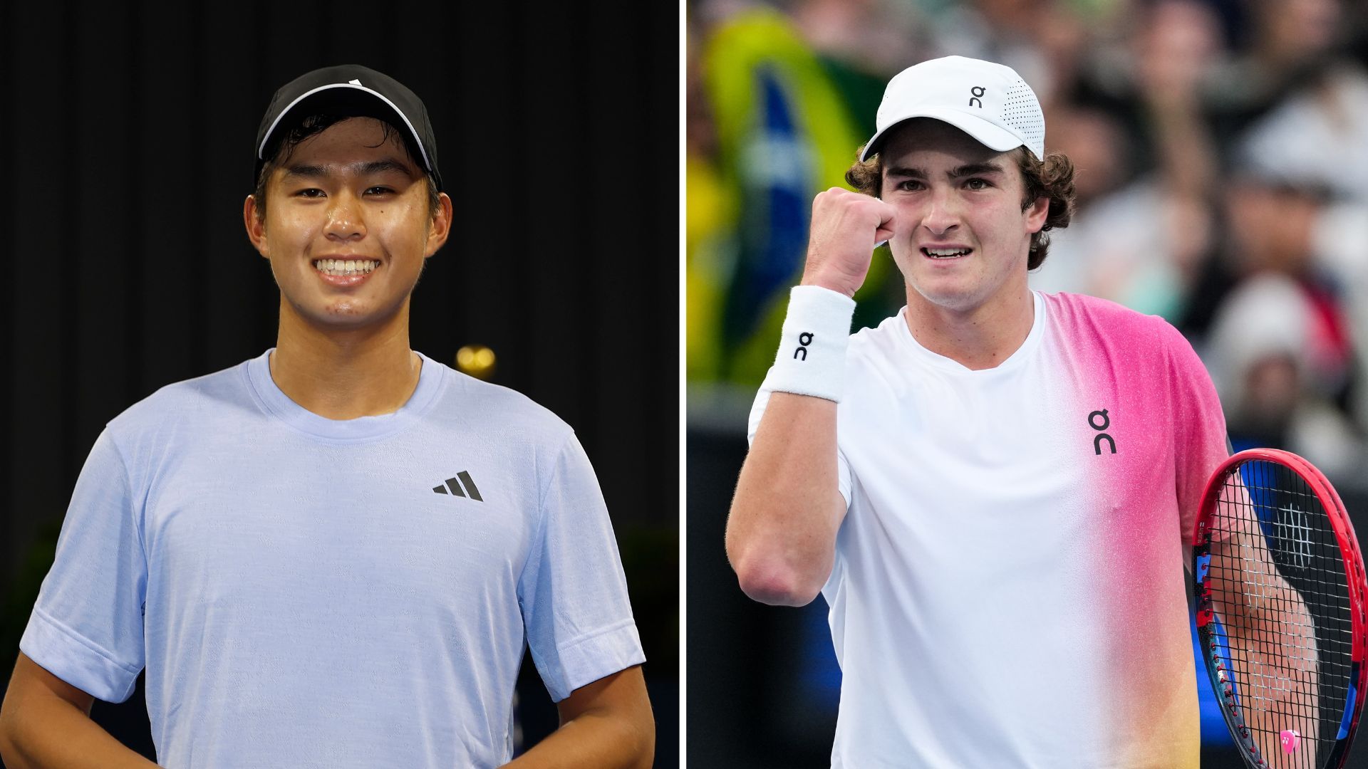 Learner Tien (L) &amp; Joao Fonseca (R) (Source - GETTY)