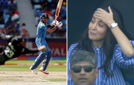 Anushka Sharma astonished as Glenn Phillips takes a blinder to dismiss Virat Kohli in IND vs NZ 2025 Champions Trophy match [Watch]