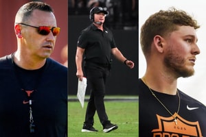 Steve Sarkisian sends giant surprise for legendary Jon Gruden as Quinn Ewers lights up iconic QB class episode