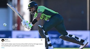 "Itna bura Downfall tw kisi ka nhi hoga mannn" - Fans react after Babar Azam departs for 0 in PSZ vs QTG PSL 2025 match