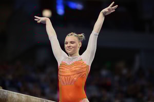 Jade Carey’s girlfriend, Jordan Bowers and others react as gymnast bids emotional farewell to Oregon State Beavers