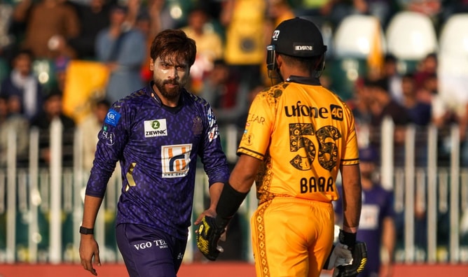 Babar Azam plays a tame stroke to be dismissed for a duck by Mohammad Amir in first over of PZ vs QG PSL 2025 match [Watch]