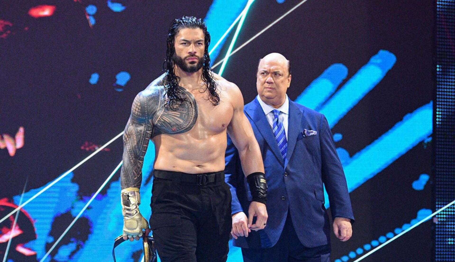 रोमन रेंस और पॉल हेमन एंट्री करते हुए (Photo: WWE.com)