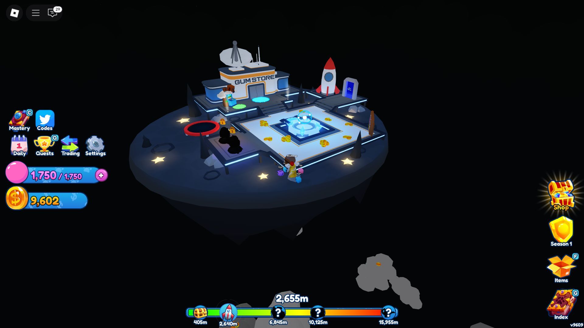 The Outer Space Island (Image via Roblox)